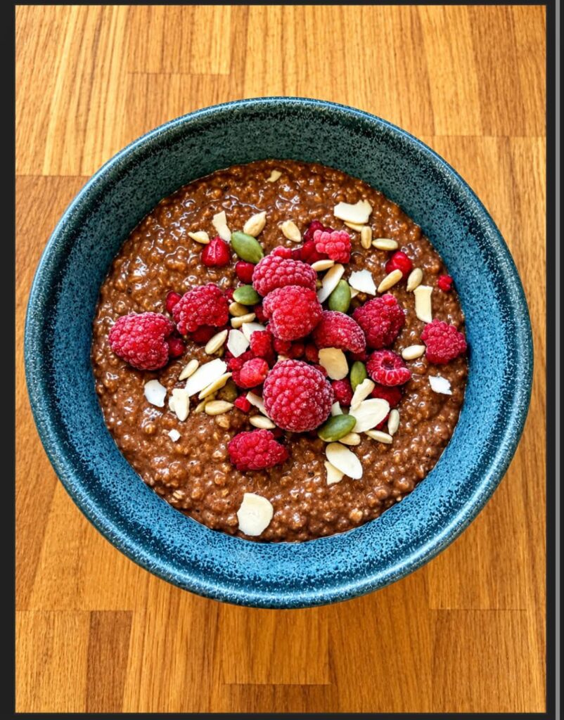 Granola bowl with berries at Brown Bag Sports Cafe